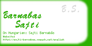 barnabas sajti business card