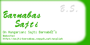 barnabas sajti business card